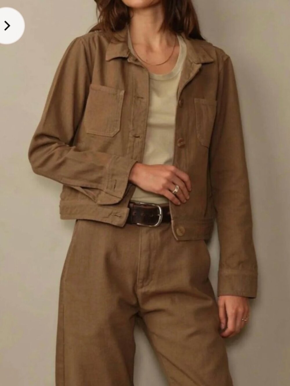 Road to nowhere Olive Green Jean Jacket / Size M